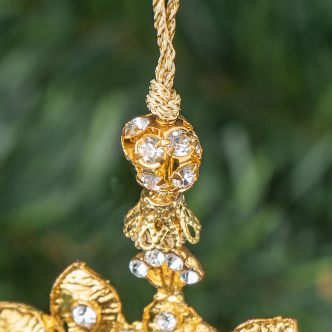 Новогодняя светло-голубая подвеска Павлин Pendant Peacock Pale Blue 18 cm