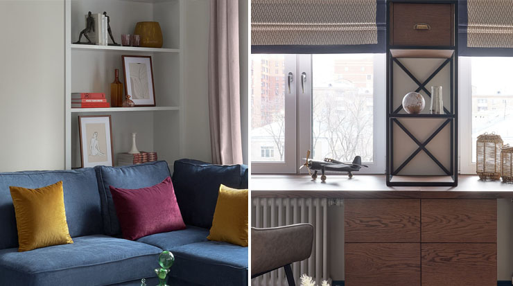 Наш декор в оформлении яркой творческой квартиры в центре Москвы