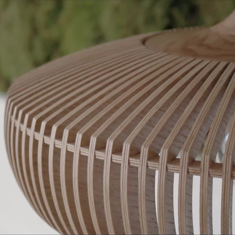 Подвесной светильник Клейва Дайн Вуд на белом проводе Clava Dine Wood With White Cord