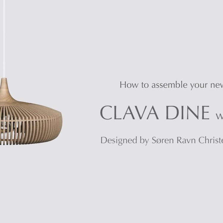 Подвесной светильник Клейва Дайн Вуд на белом проводе Clava Dine Wood With White Cord