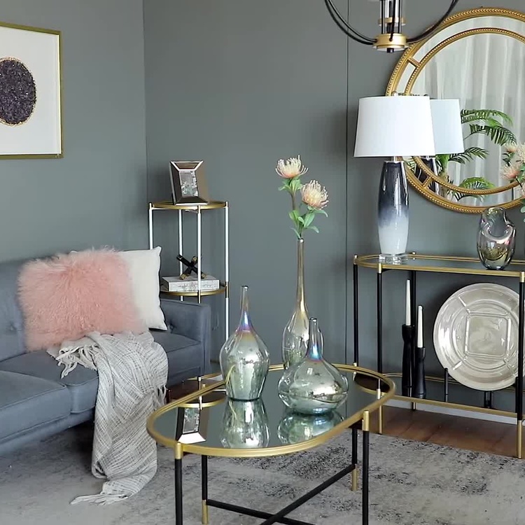 Голографическая ваза ручной работы с изогнутым краем Folded Edge Handcrafted Holographic Glass Vase