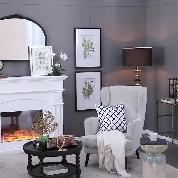 Зеркало с розой в антикварном стиле Hand Carved Rose Antique Mirror