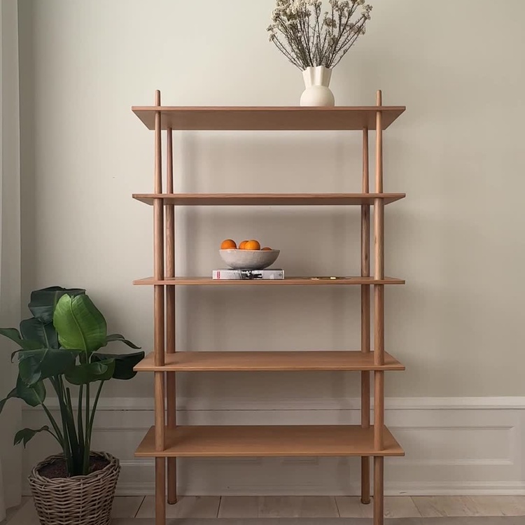 Стеллаж Сториз с медной тарелкой Stories Shelving With Brass Plate