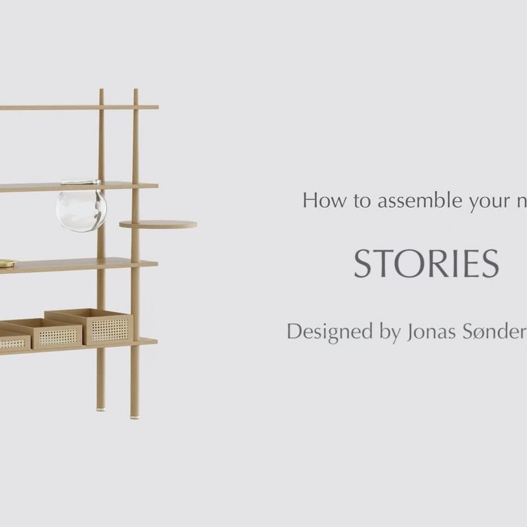 Стеллаж Сториз с медной тарелкой Stories Shelving With Brass Plate