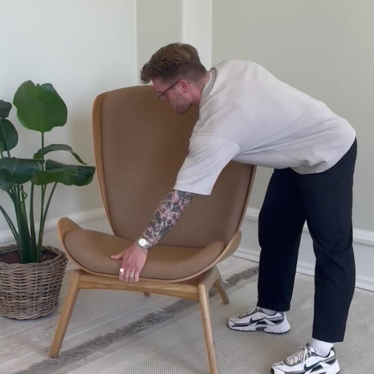 Банкетка Читатель, чёрные ножки The Reader Ottoman, Black Oak