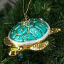 Ёлочная игрушка Glass Hanger Tortoise Turquoise 9 cm