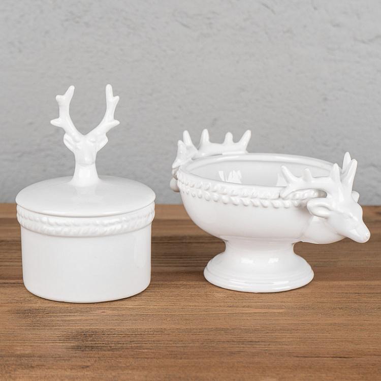 Ёмкость для хранения Олень Deer Pot White