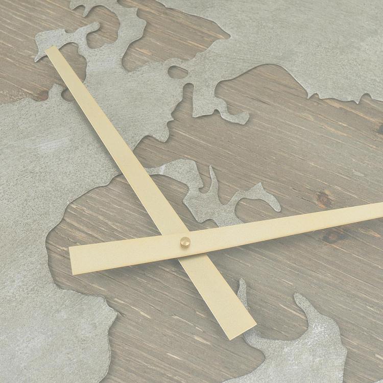 Журнальный стол с часами и картой мира Верн Vernes Side Table With Clock And Worldmap