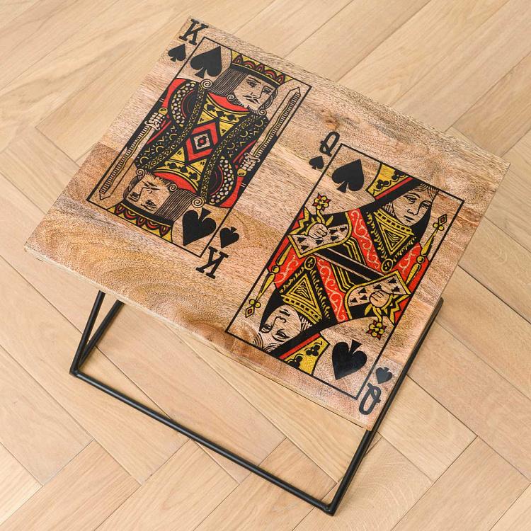 Комплект из двух столиков Карты Set Of 2 Card Game Nesting Tables