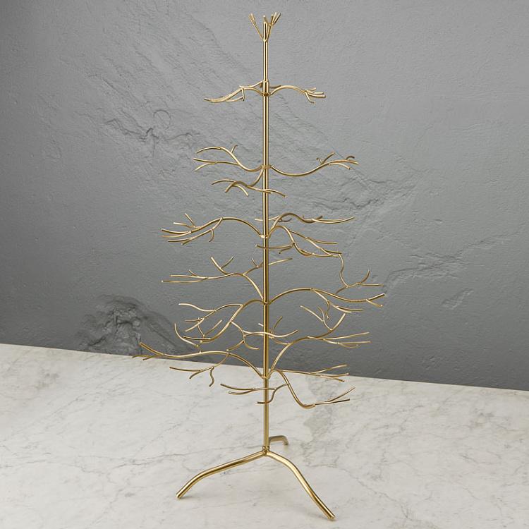 Золотистая ёлка-дисплей Metal Twig Display Tree Gold 93 cm