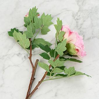 Искусственный цветок Peony Branch Pale Pink 35 cm