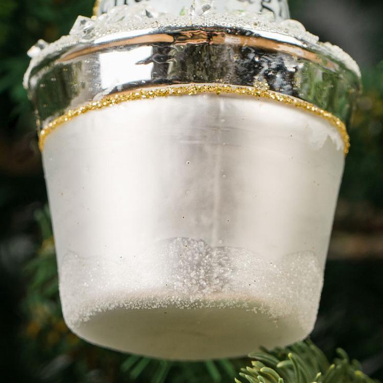 Ёлочная игрушка Шампанское в ведре со льдом Glass Hanger Champagne Cooler 14,5 cm