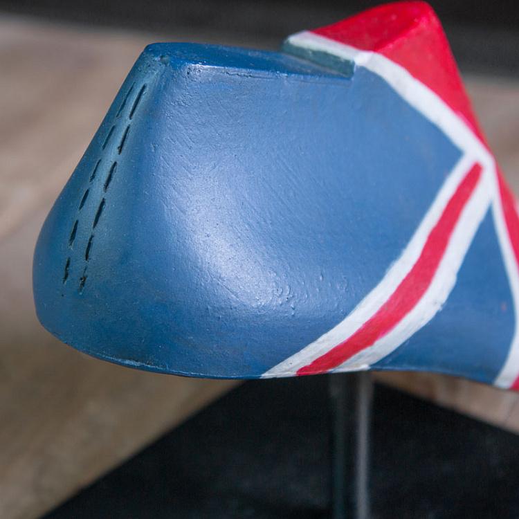 Статуэтка обувная колодка, S Shoe Mould Blue And Red Small