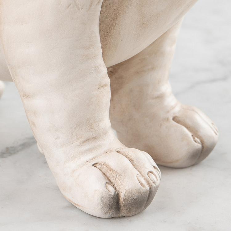 Статуэтка Сидящая чёрно-белая собака Sitting Dog Black And White