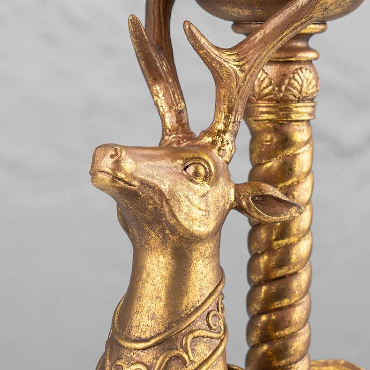 Подсвечник Олень-карусель Antique Carousel Deer Candle Holder Gold