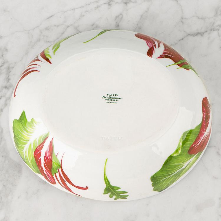 Овальная салатница Средиземноморская диета Листья салата Dieta Mediterranea Insalate Oval Bowl