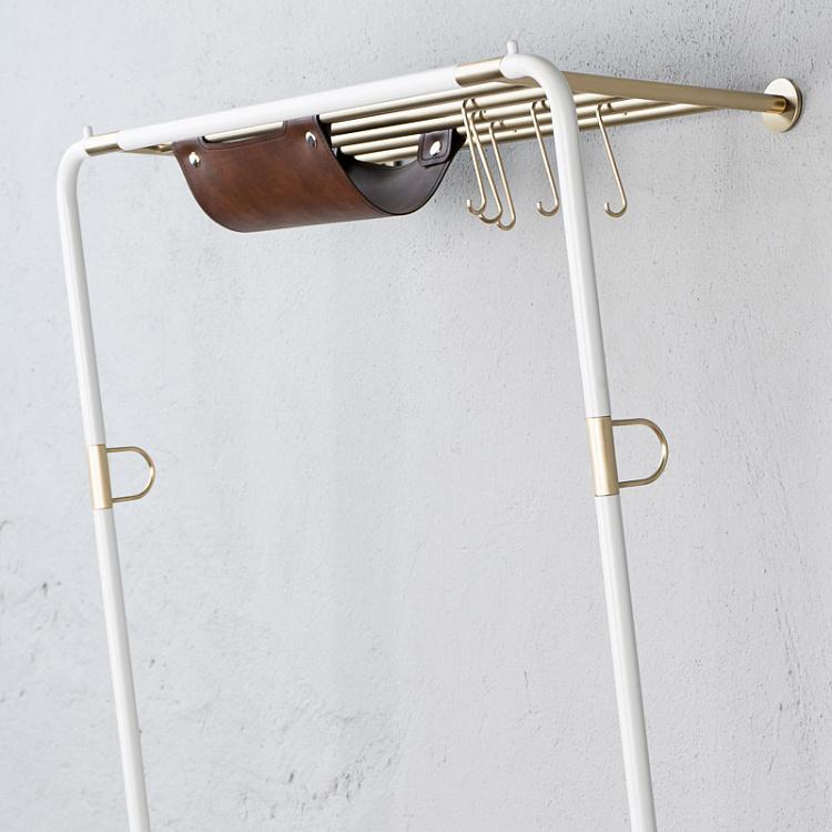 Белая напольная вешалка для одежды Лин Он Ми Lean On Me Clothes Rack White