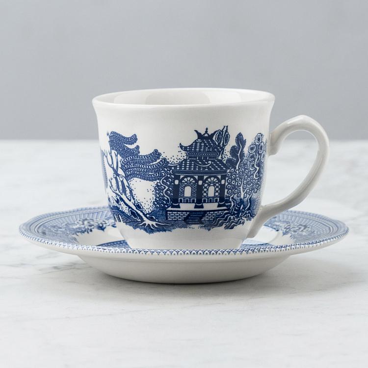 Чайная пара Голубая ива Blue Willow Tea Cup And Saucer