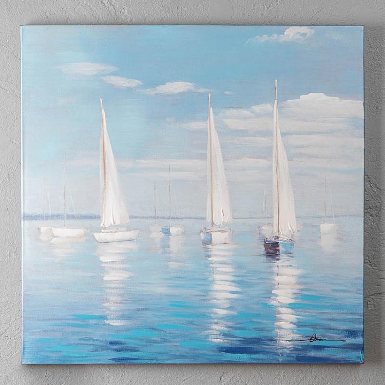 Картина акрилом на холсте  На море Canvas Acrylic Painting At Sea
