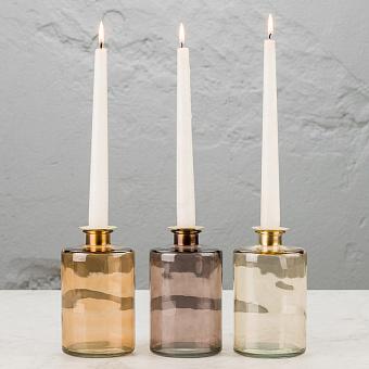 Set Of 3 Candle Holder Bottles