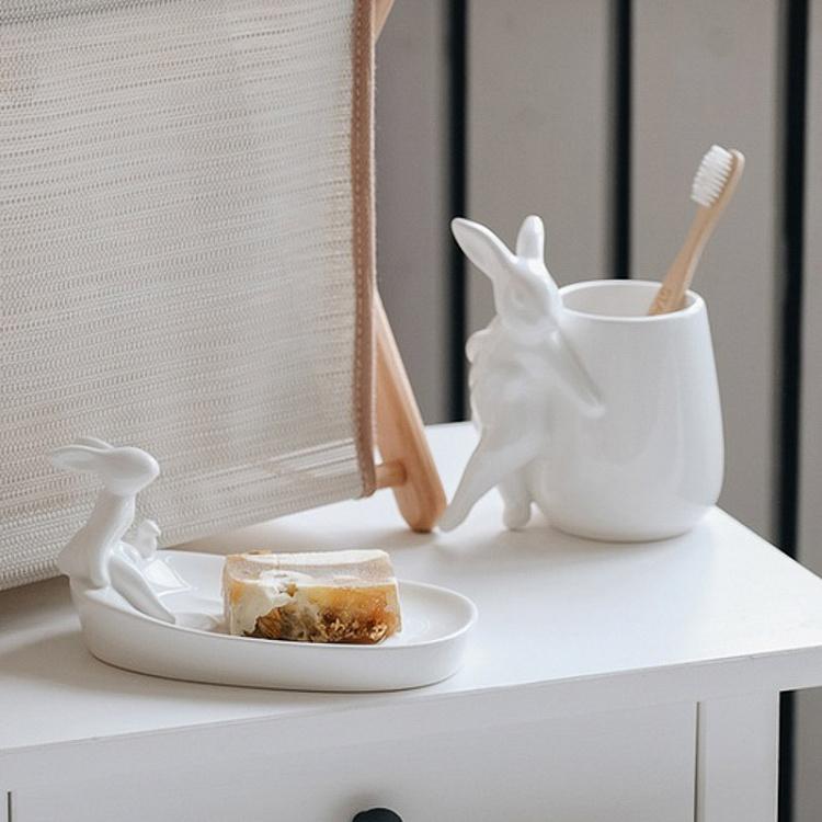 Мыльница с кроликом и уточкой Rabbit And Duck Soap Dish