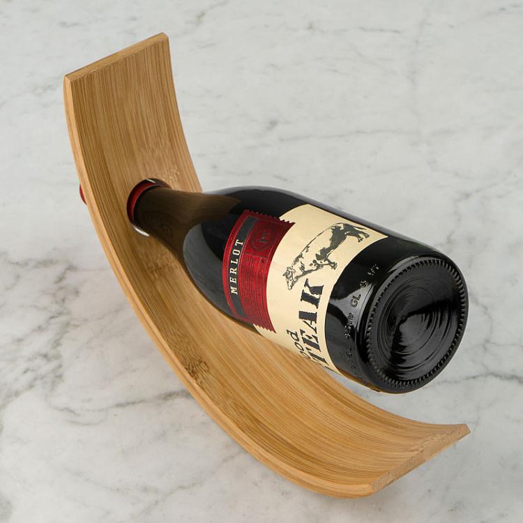 Бамбуковая подставка для бутылки Время для вина Wine Time 1 Bottle Stand