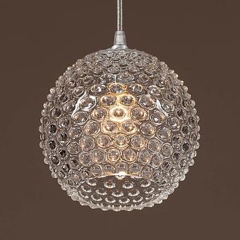 Diamond Tip Hanging Lamp Clear Glass