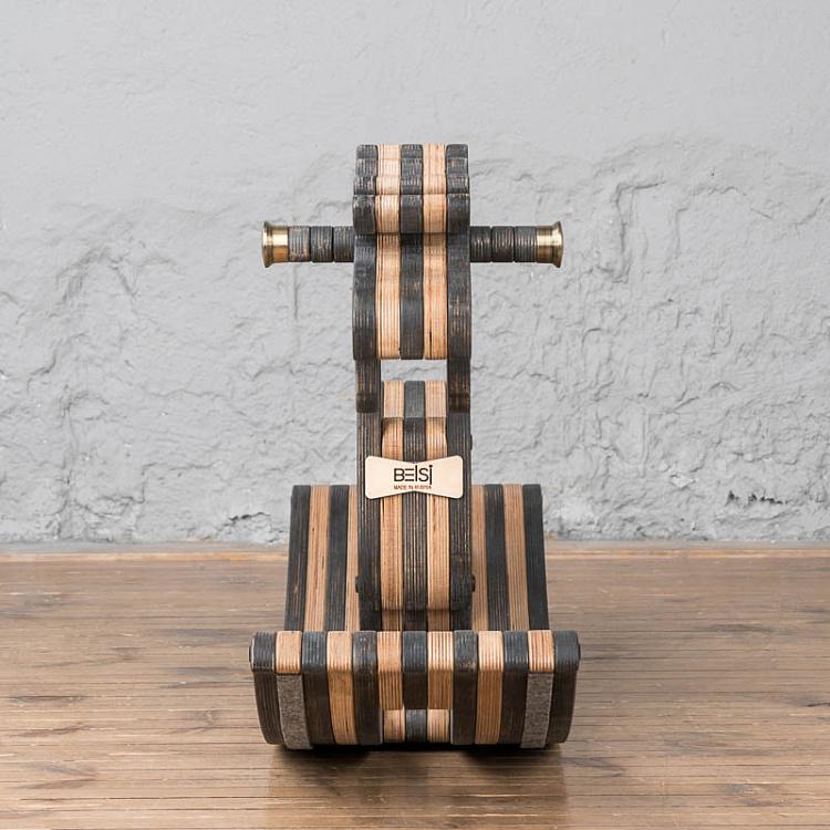 Тёмная детская качалка Лось Elk Rocking Chair Dark Oil