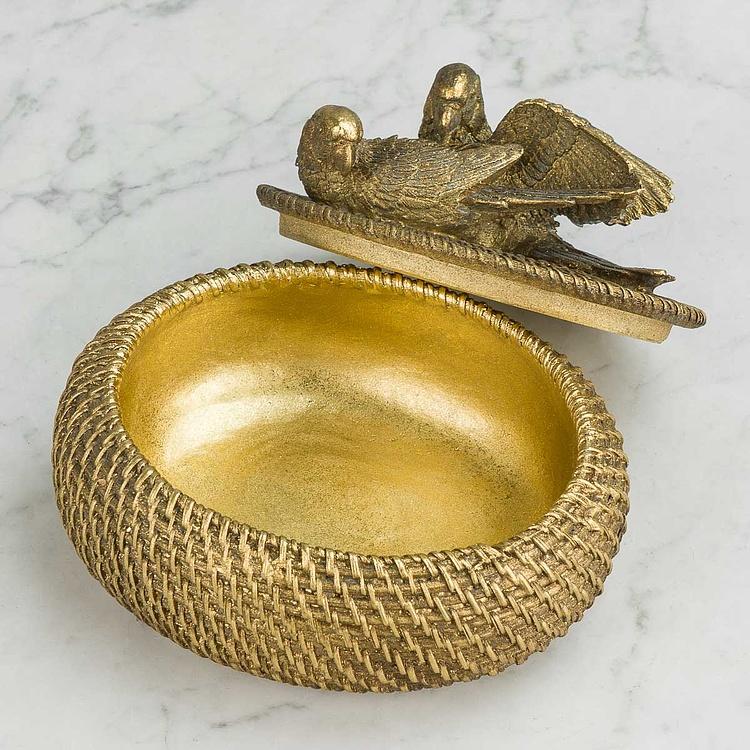 Шкатулка в плетёном стиле Птицы Weaving Style Box With Birds On Lid