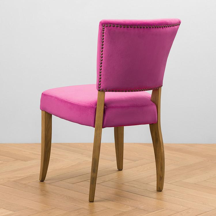 Стул Мами с заклёпками, светлые ножки Mami Dining Chair With Studs, Oak Brown