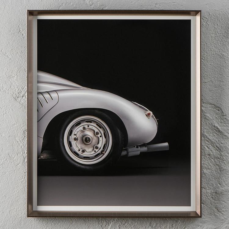 Фото-принт триптих в серебристой раме Порше 718 Set Of 3 Porsche 718 RSK, Pewter Frame