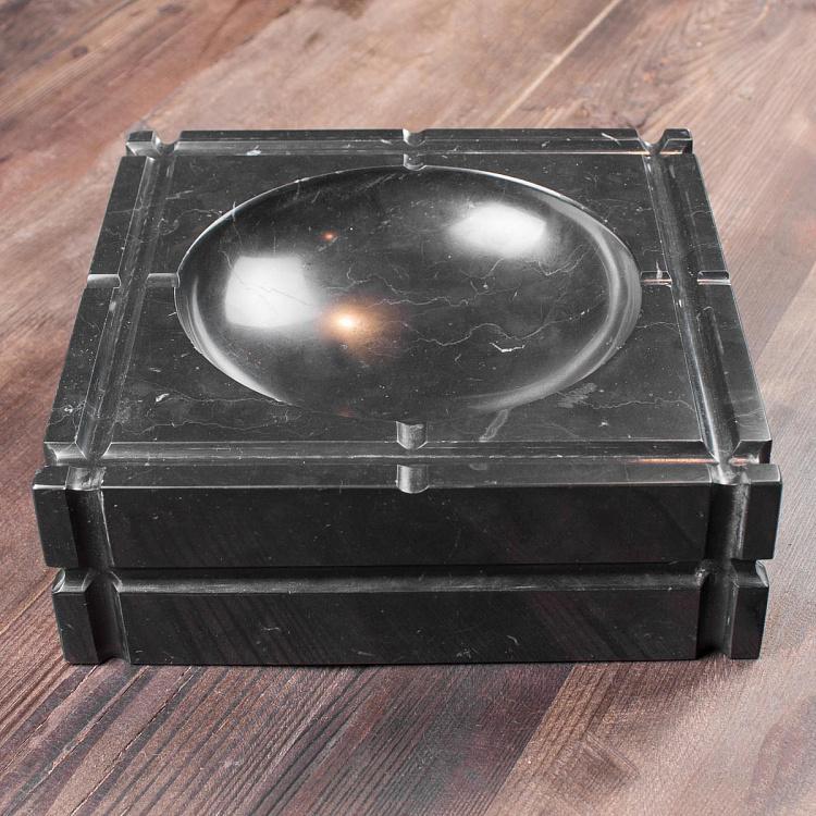 Чёрная мраморная пепельница Нестор Ashtray Nestor, Black Marble