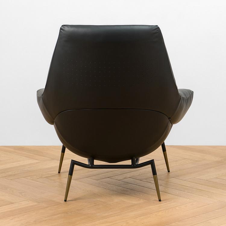 Кресло Бельфьоре с высокой спинкой, бронзовые ножки Belfiore High Back Armchair, Bronze