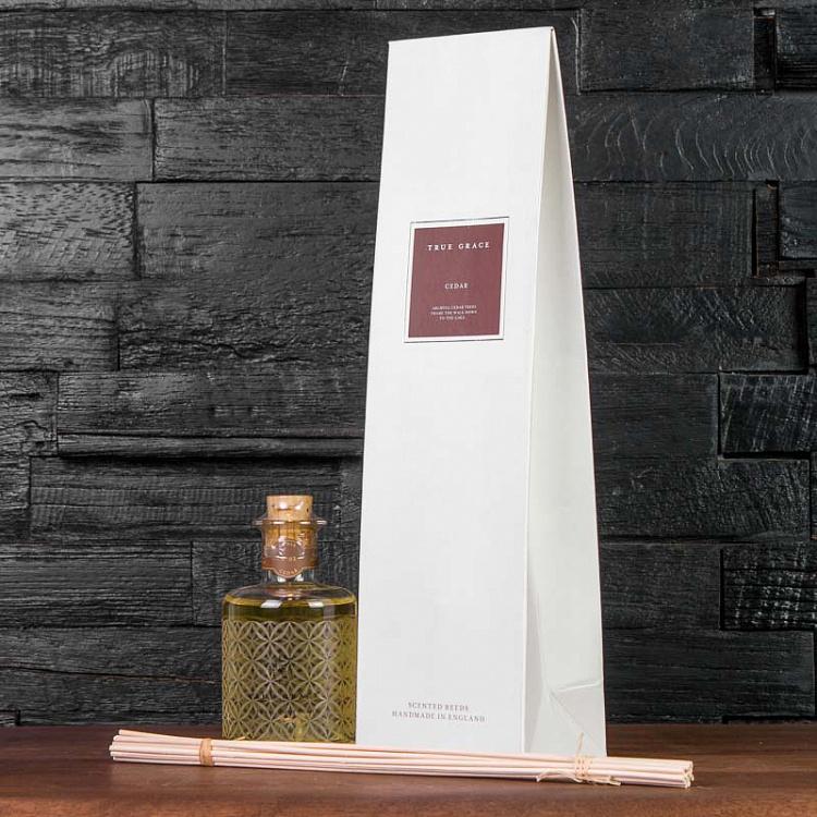 Аромадиффузор набор (палочки, жидкость в бутылочке) Кедр, 200 мл Small Reed Diffuser Cedar 200 ml
