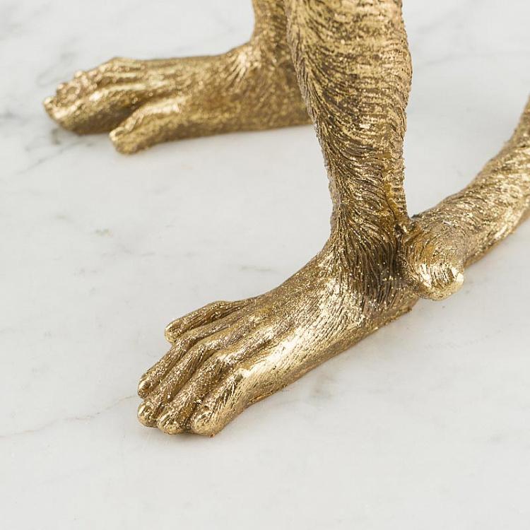 Золотой подсвечник Обезьяна Monkey Candle Holder Gold