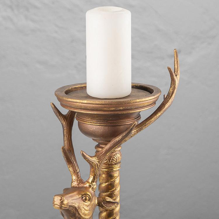 Подсвечник Олень-карусель Antique Carousel Deer Candle Holder Gold