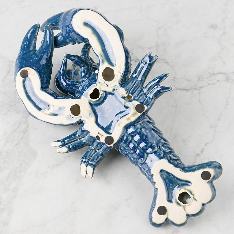 Синяя керамическая фигурка Лобстер Blue Ceramic Lobster