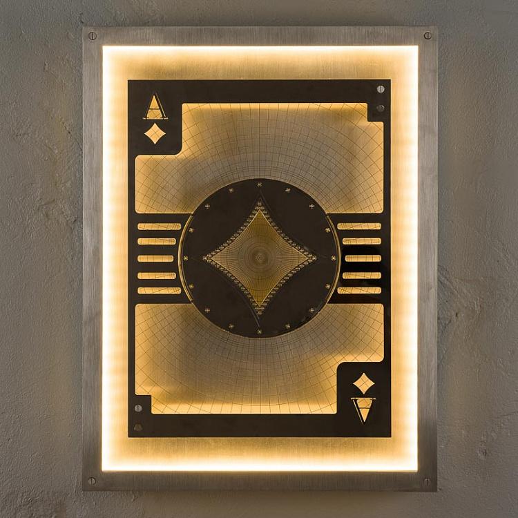 Арт-объект с подсветкой Туз Бубен Hustle Ace Of Diamonds