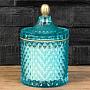 Аромасвеча Aroma Candle In Blue Faceted Glass Cucumber Large