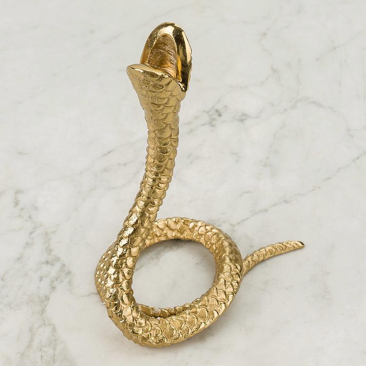 Золотой подсвечник Змея Snake Candle Holder Gold