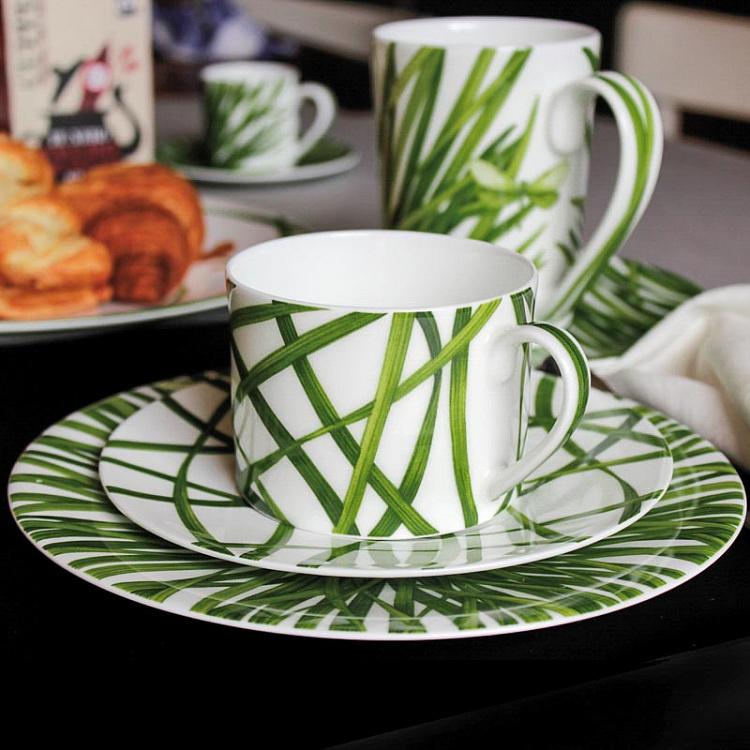 Чайная пара Зелёная жизнь Life In Green Tea Cup And Saucer