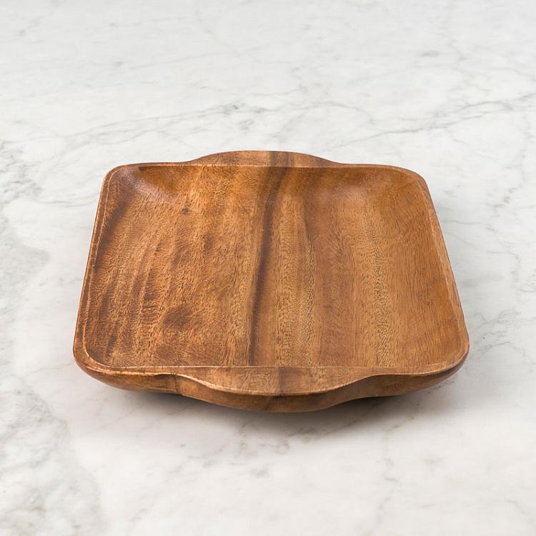 Деревянное сервировочное блюдо с ручками Органик Organic Serving Dish With Handles