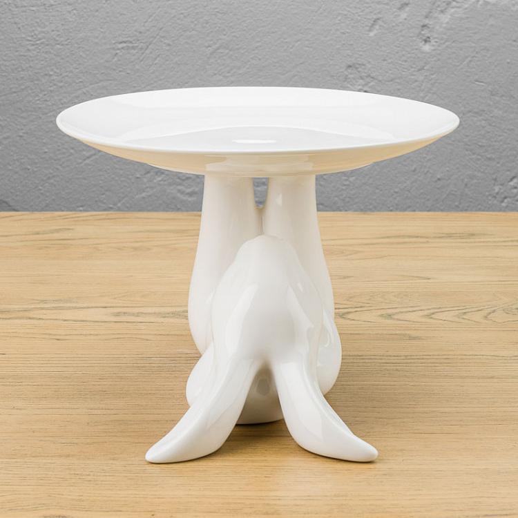Сервировочная подставка-тортовница Кролик, L Decorative Plate Rabbit Large