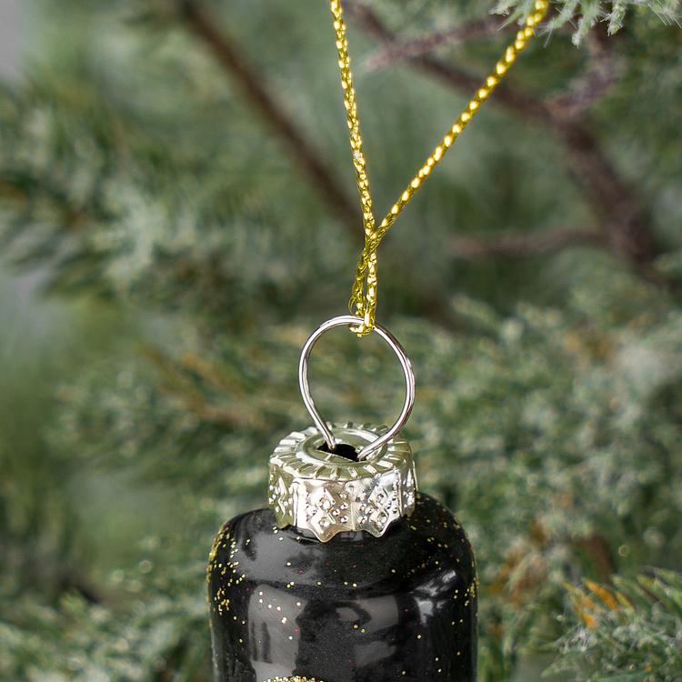 Ёлочная игрушка Мишка в форме Glass Toy Soldier Bear Red Brown Black 15 cm