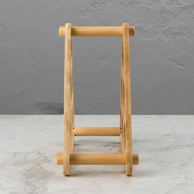 Бамбуковая подставка на шесть бутылок Время для вина Wine Time 6 Bottles Stand