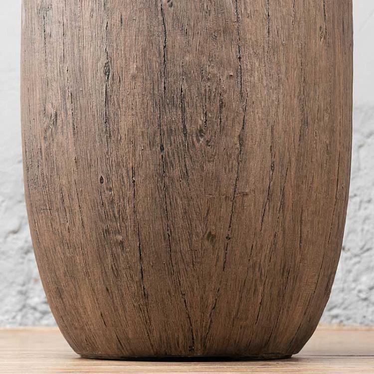 Высокое кашпо Эффектори светлый дуб, L Effectory Wood Tall Pot Oak Large