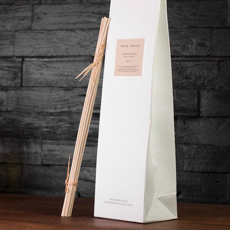 Аромадиффузор набор (палочки, жидкость в бутылочке) Сандаловое дерево, 200 мл  Small Reed Diffuser Sandalwood 200 ml