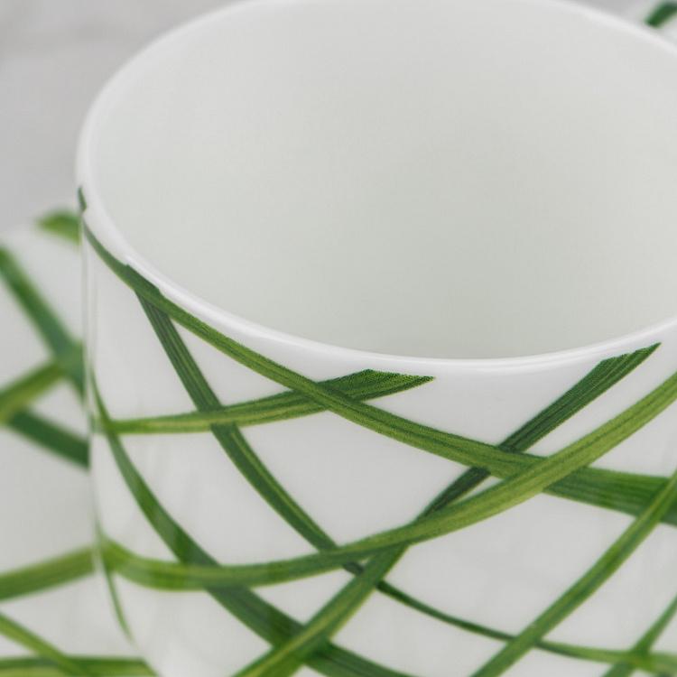 Чайная пара Зелёная жизнь Life In Green Tea Cup And Saucer