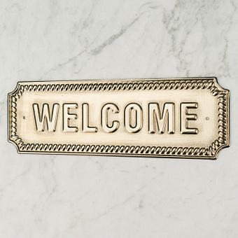 Brass Sign Welcome