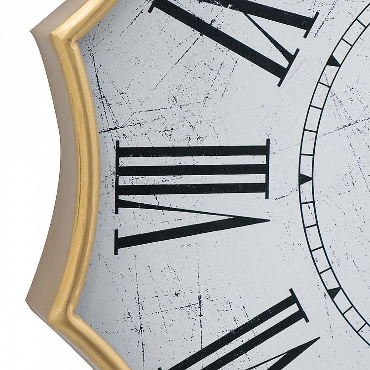 Настенные часы Додекагон с винтажным эффектом Dodecagon Weathered White Wall Clock